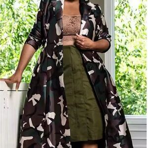 Camouflage Trench Coat